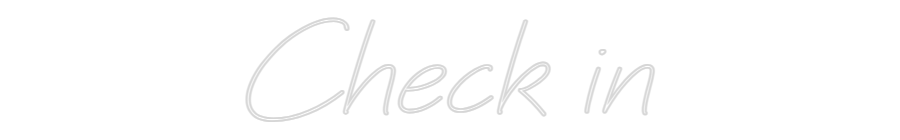 Individuelles Neon: Check in