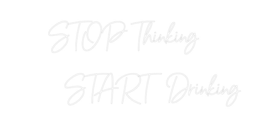 Individuelles Neon: STOP Think...