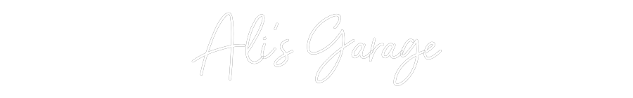 Individuelles Neon: Ali‘s Garage