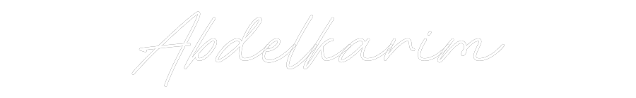 Individuelles Neon: Abdelkarim