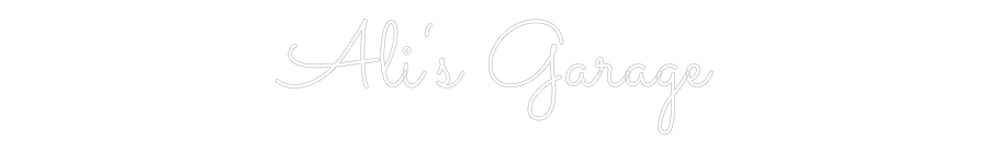 Individuelles Neon: Ali‘s Garage