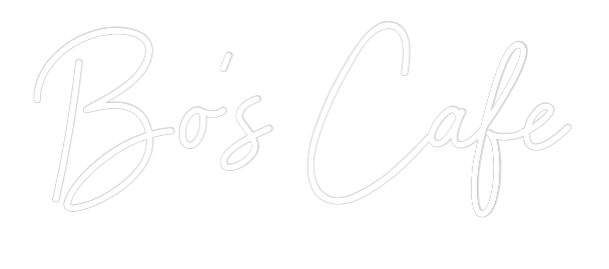 Individuelles Neon: Bo‘s Café