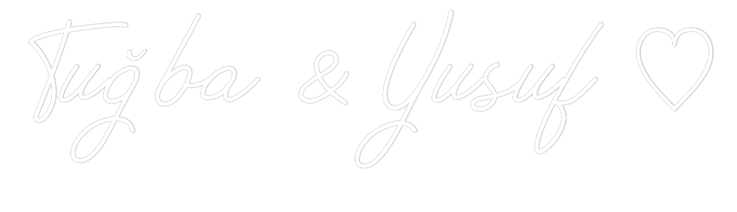 Individuelles Neon: Tuğba & Yusuf ♡