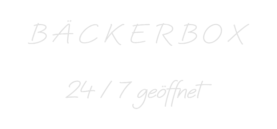 Individuelles Neon: B Ä C K E R B...