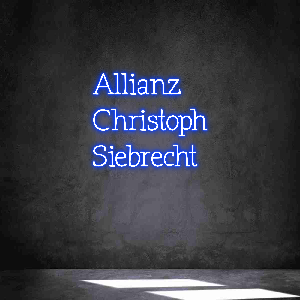 Individuelles Neon: Allianz
Chr...