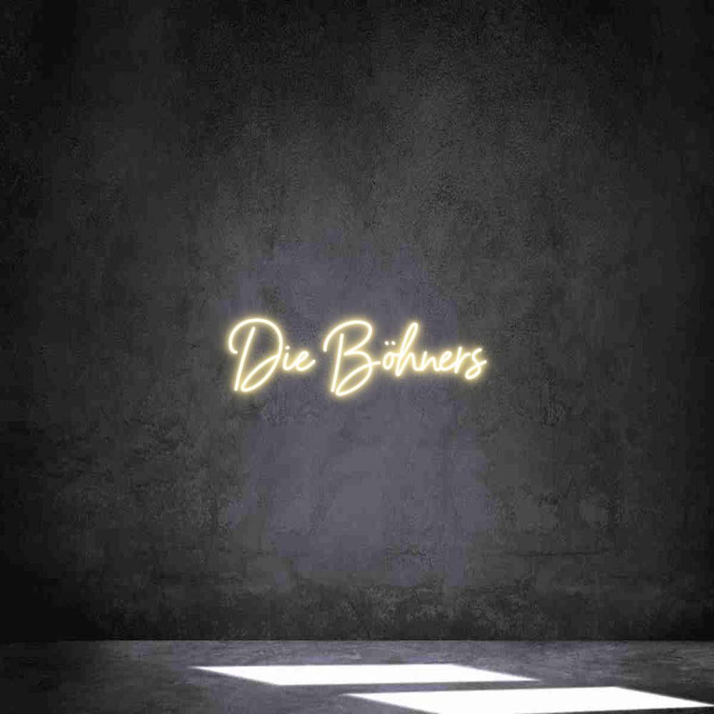 Individuelles Neon: Die Böhners