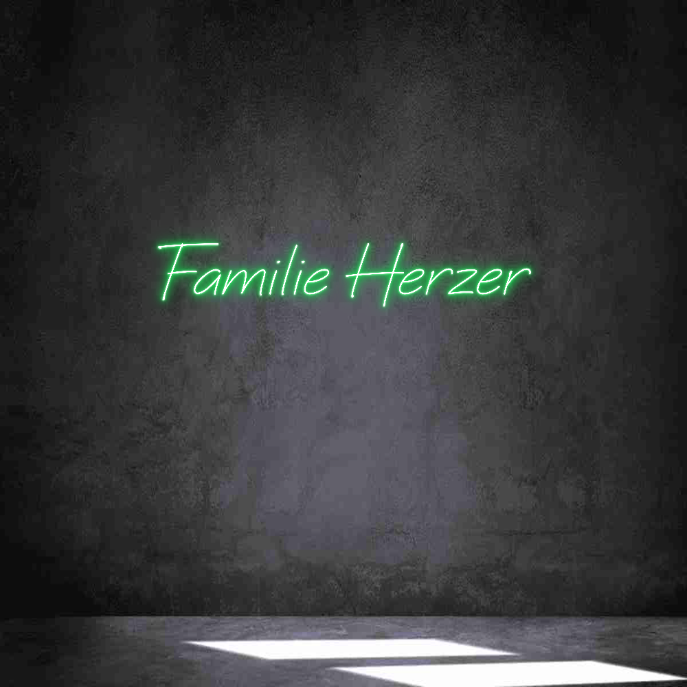 Individuelles Neon: Familie Herzer
