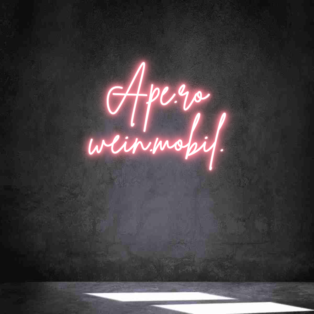 Individuelles Neon: Apé.ro
wein....