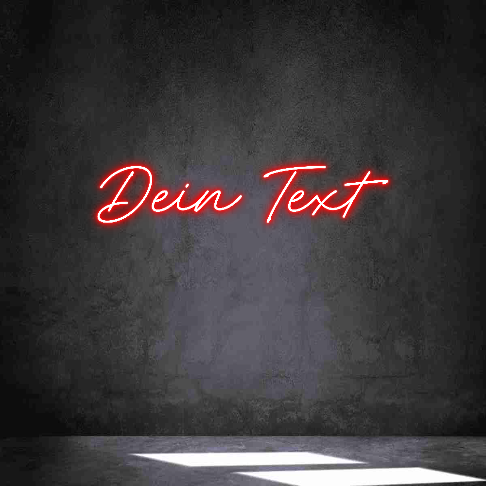 Individuelles Neon: Dein Text