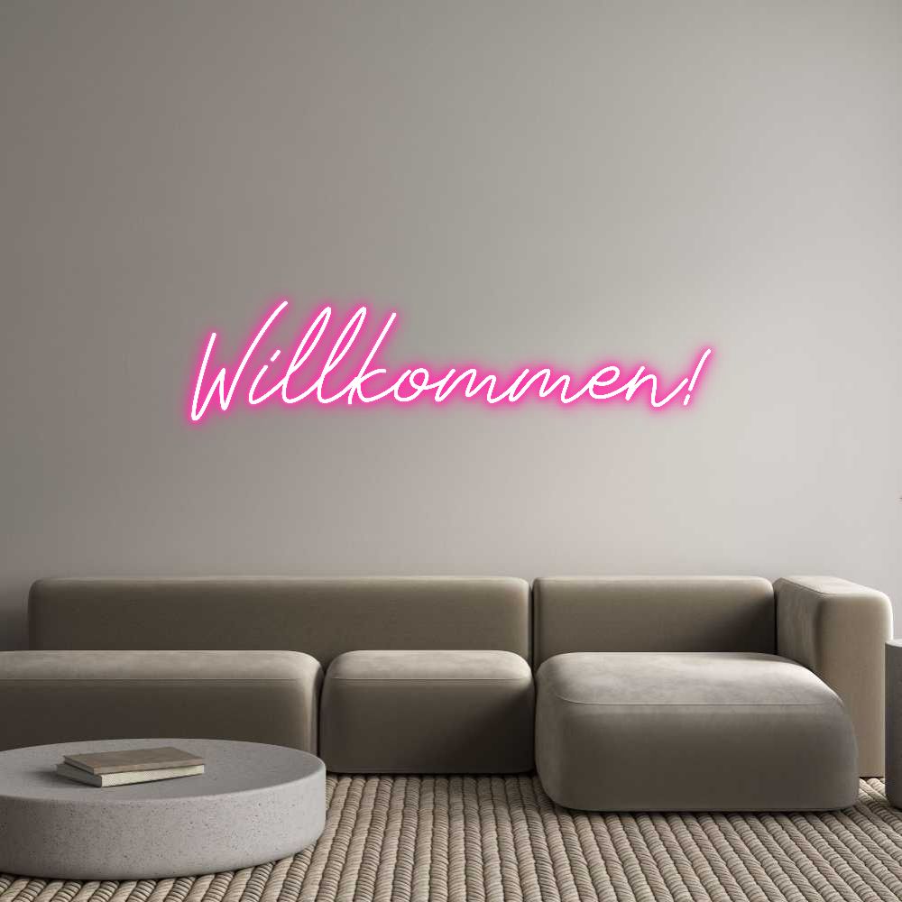 Individuelles Neon: Willkommen!