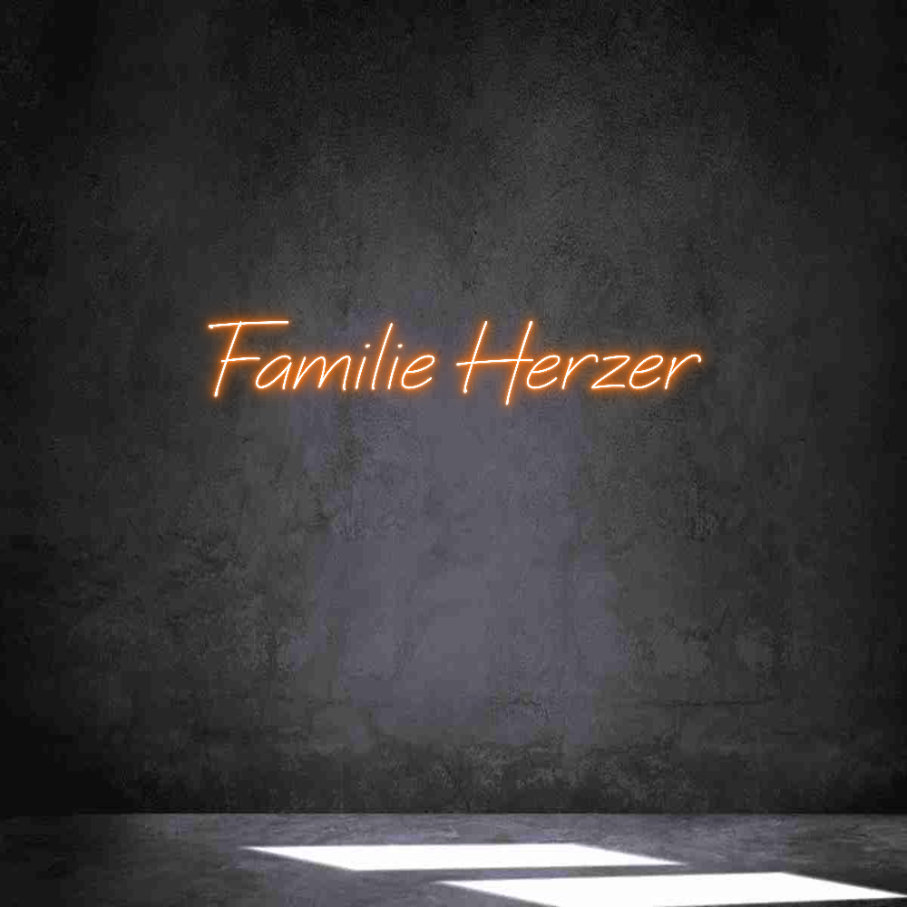 Individuelles Neon: Familie Herzer