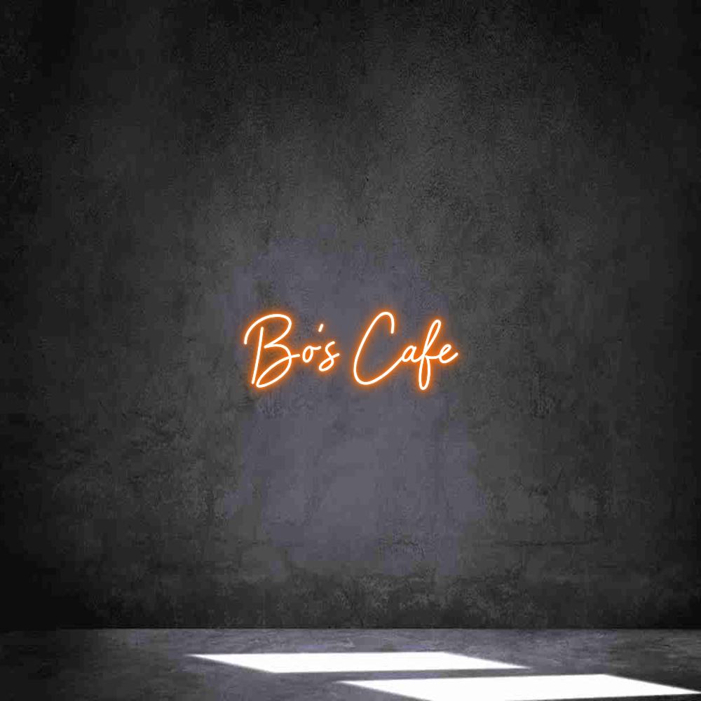 Individuelles Neon: Bo‘s Café