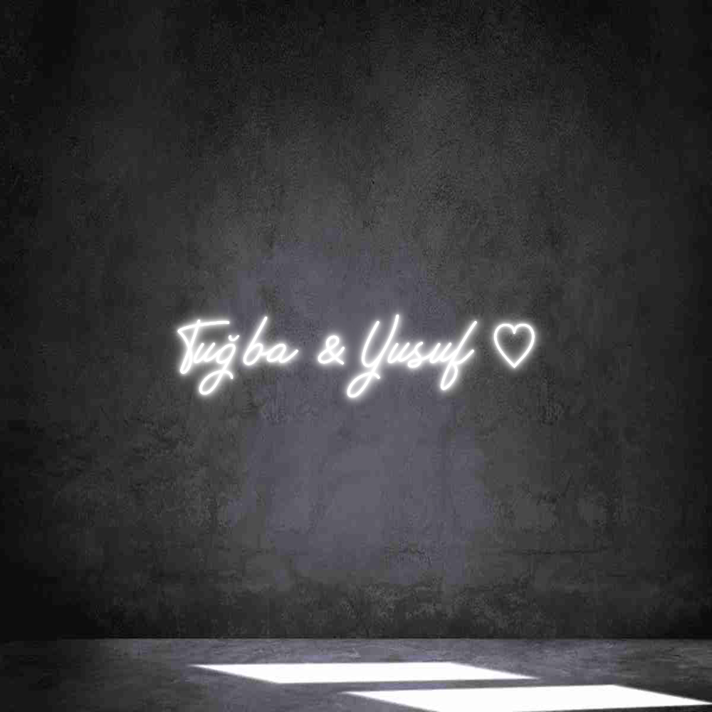Individuelles Neon: Tuğba & Yusuf ♡
