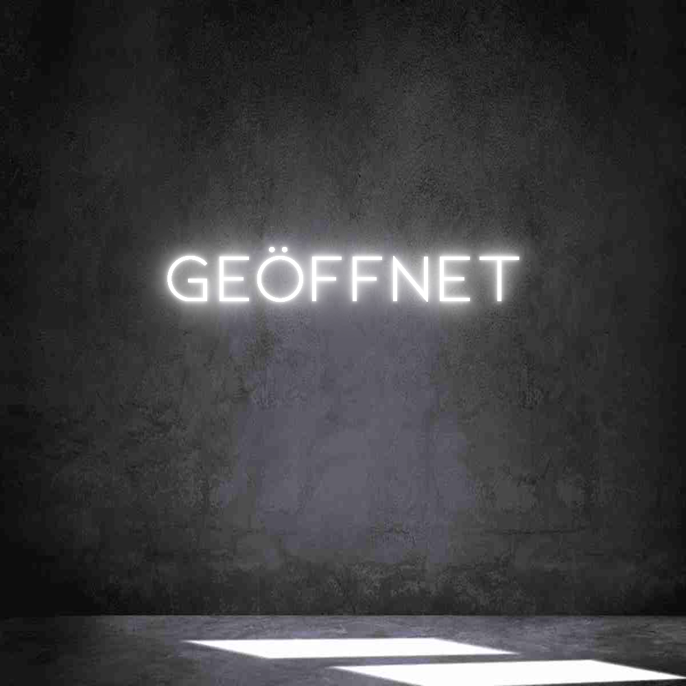 Individuelles Neon: Geöffnet