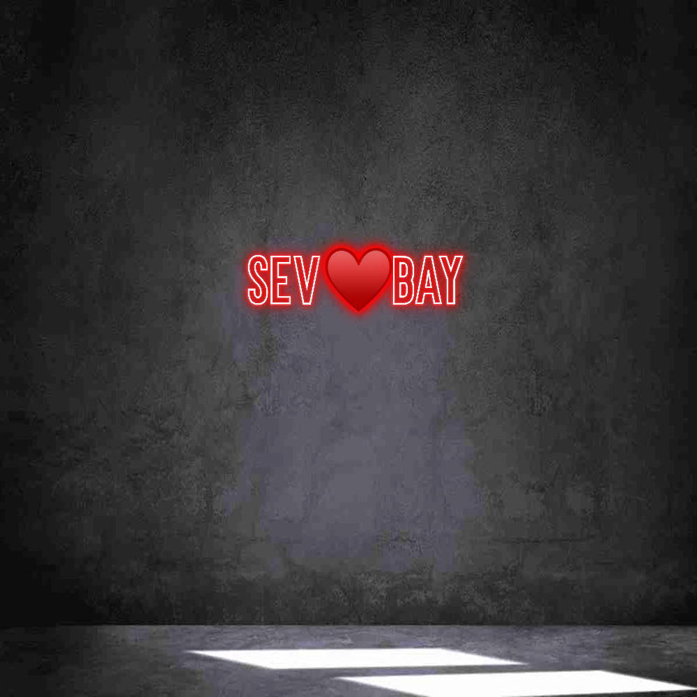 Individuelles Neon: SEV♥️BAY