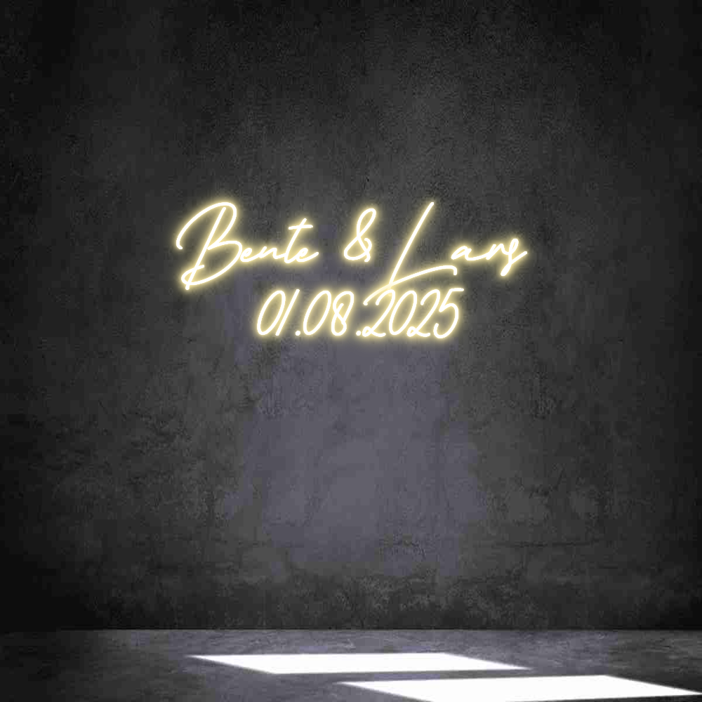 Individuelles Neon: Bente & Lars ...