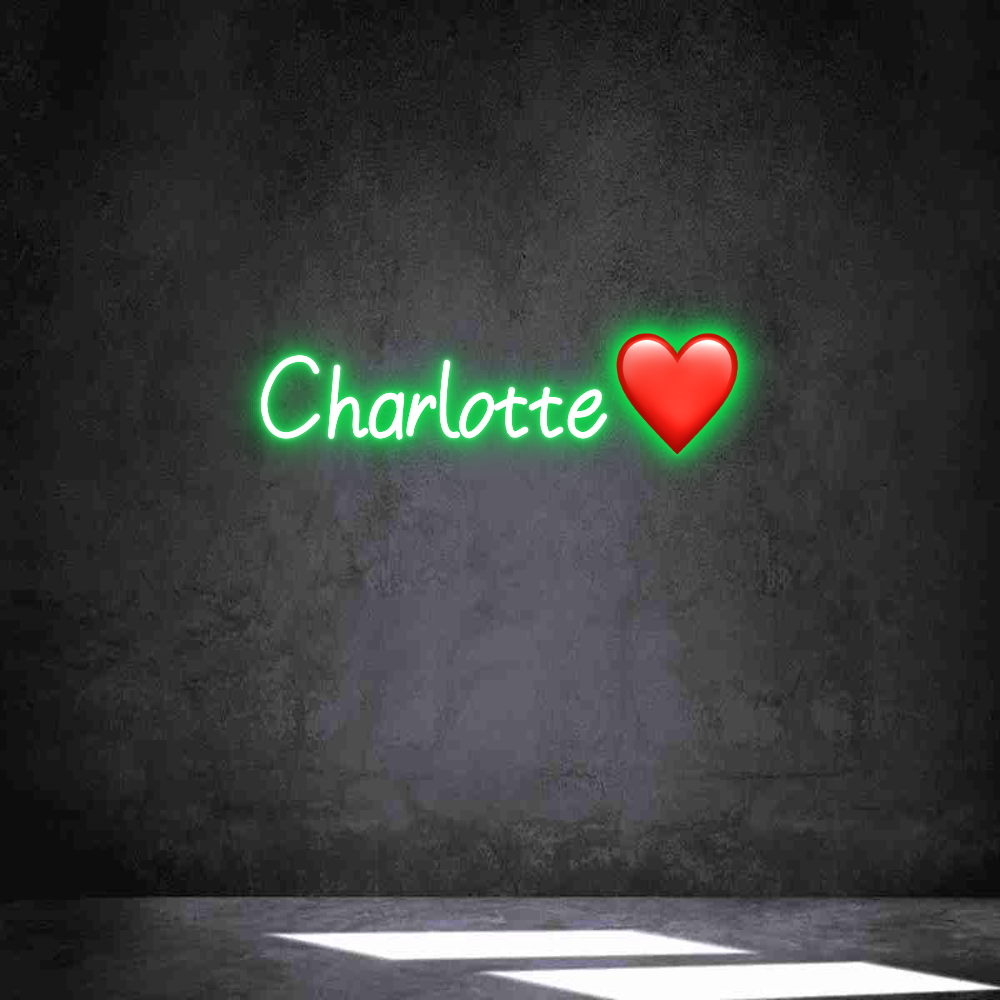 Individuelles Neon: Charlotte❤️