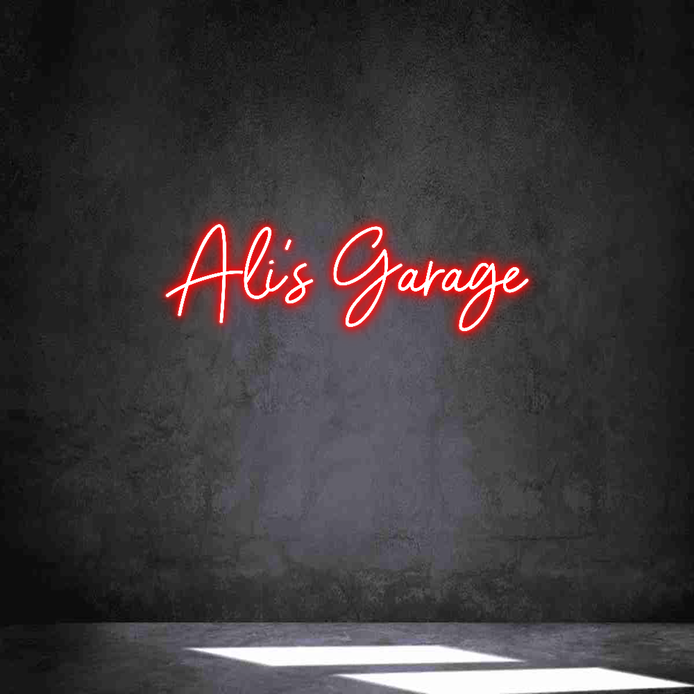 Individuelles Neon: Ali‘s Garage