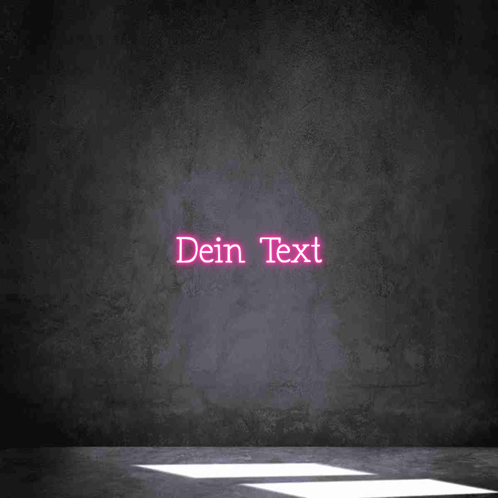 Individuelles Neon: Dein Text