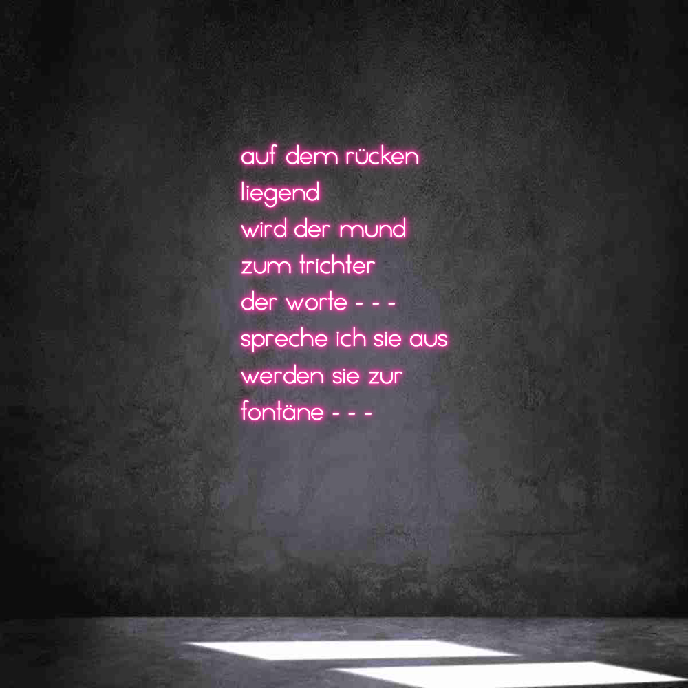 Individuelles Neon: auf dem rücke...