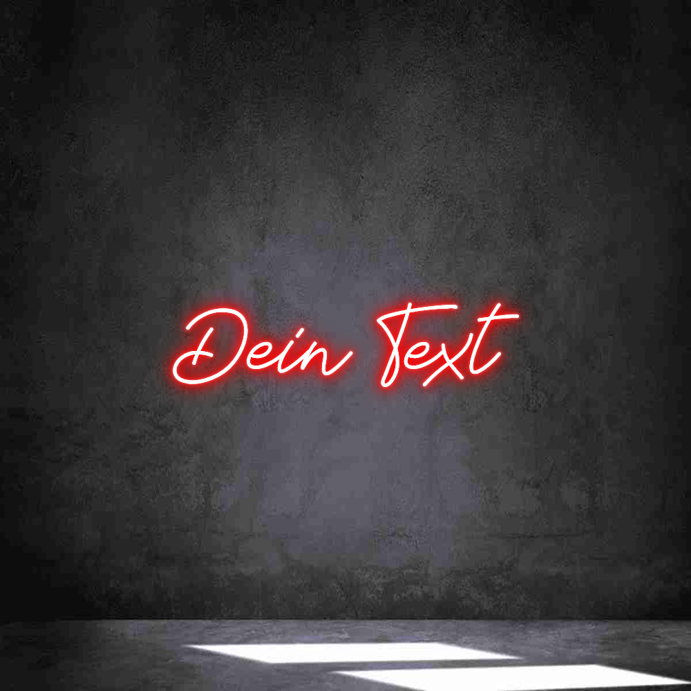 Individuelles Neon: Dein Text