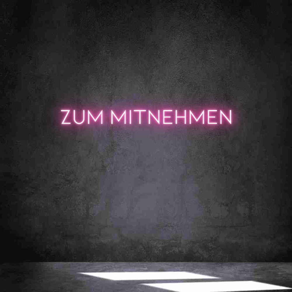 Individuelles Neon: zum mitnehmen