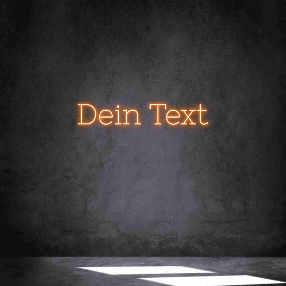 Individuelles Neon: Dein Text