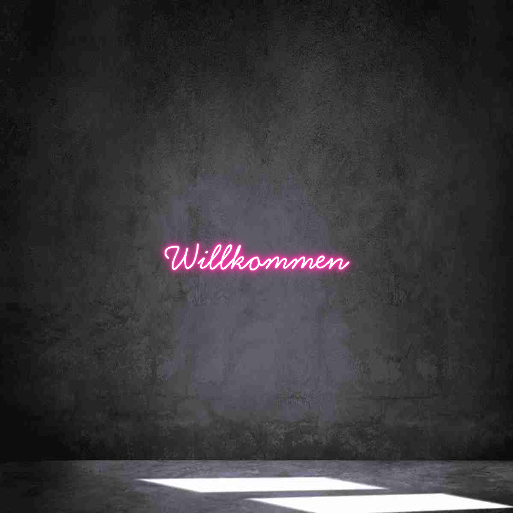 Individuelles Neon: Willkommen