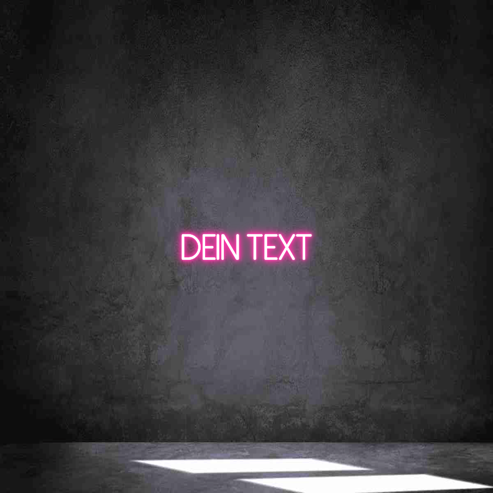 Individuelles Neon: Dein Text