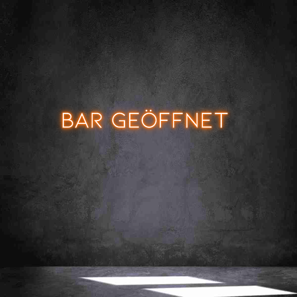 Individuelles Neon: Bar geöffnet