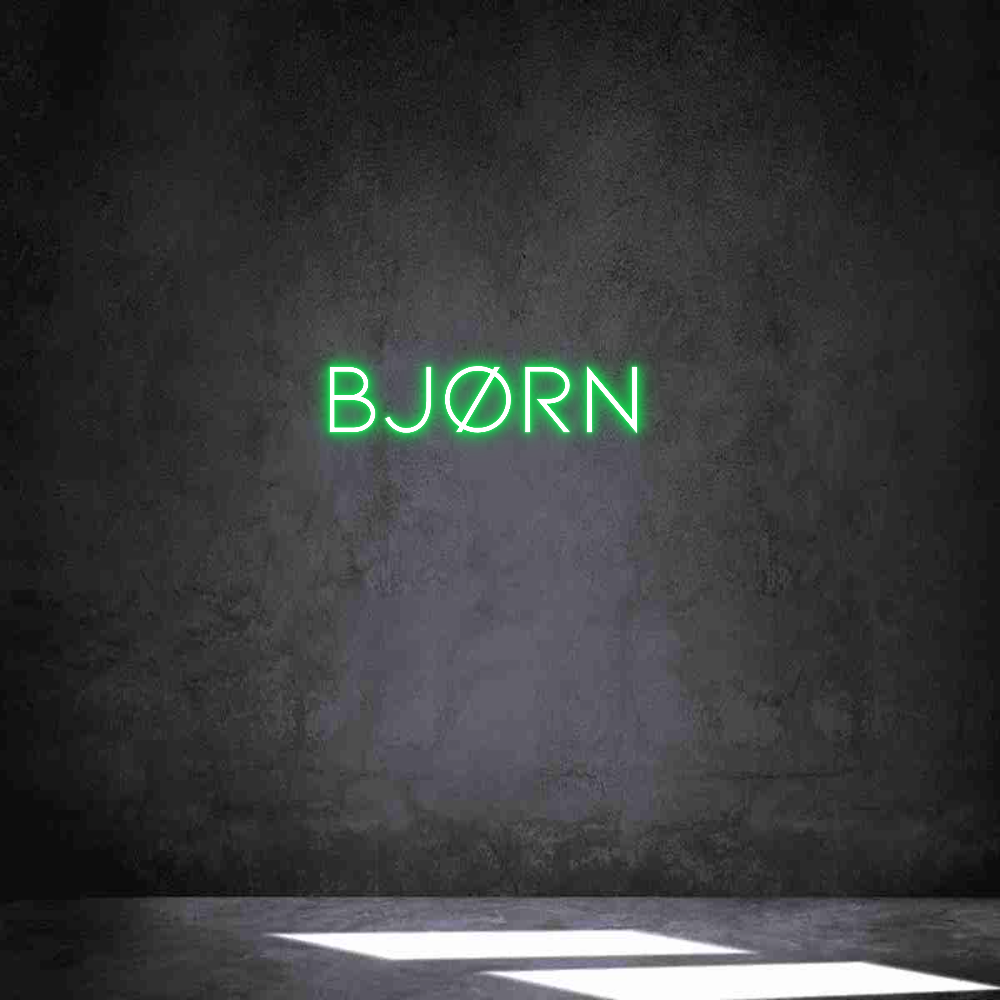 Individuelles Neon: Bjørn