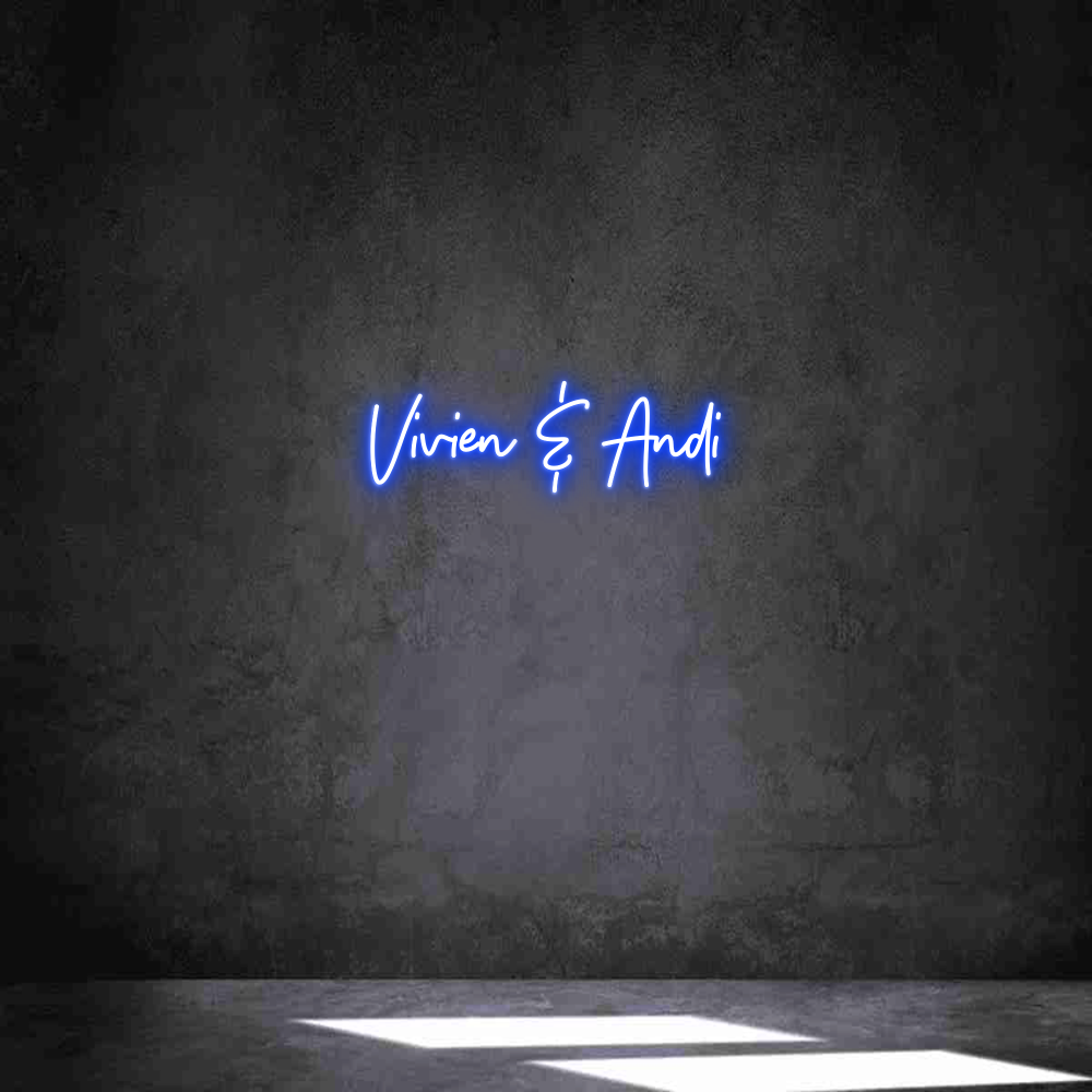 Individuelles Neon: Vivien & Andi