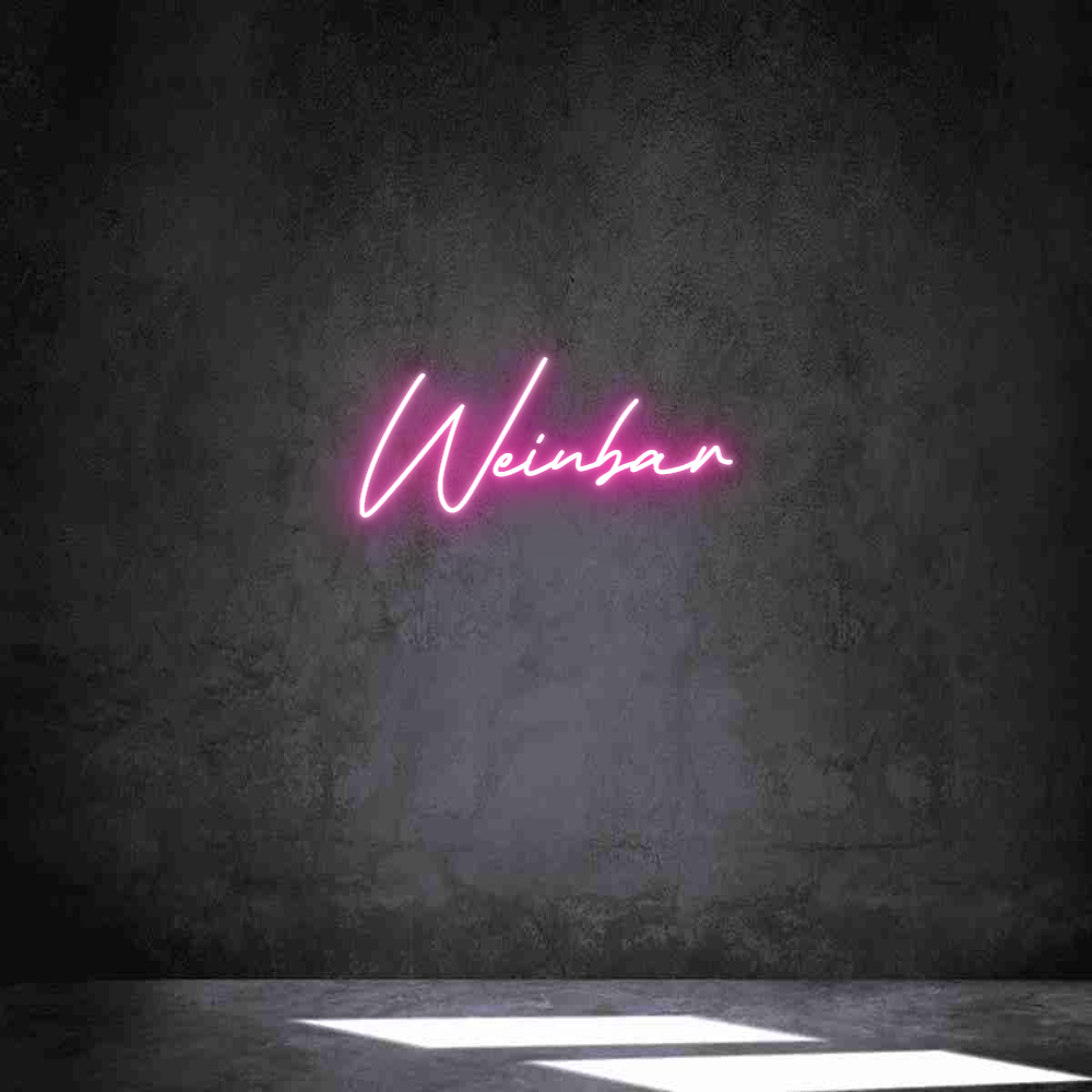 Individuelles Neon: Weinbar