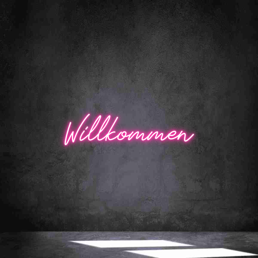 Individuelles Neon: Willkommen