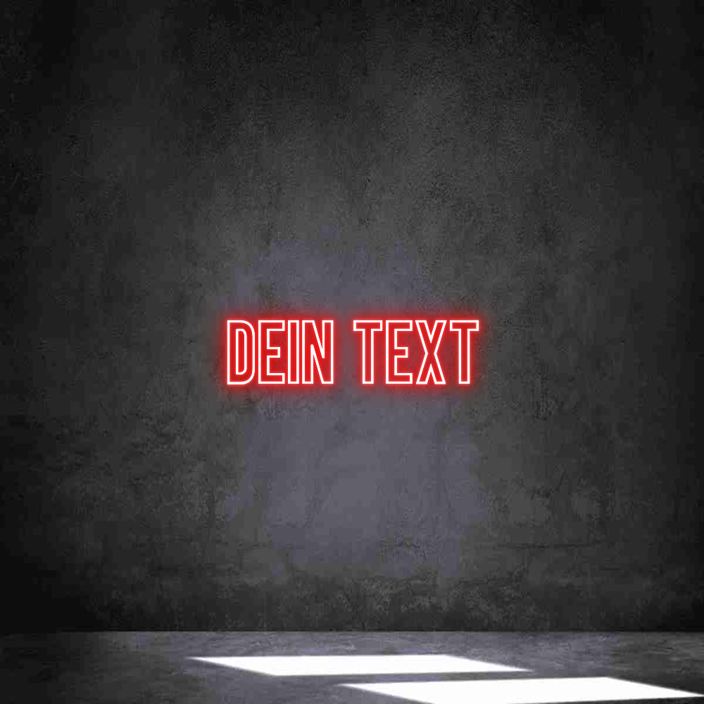Individuelles Neon: Dein Text