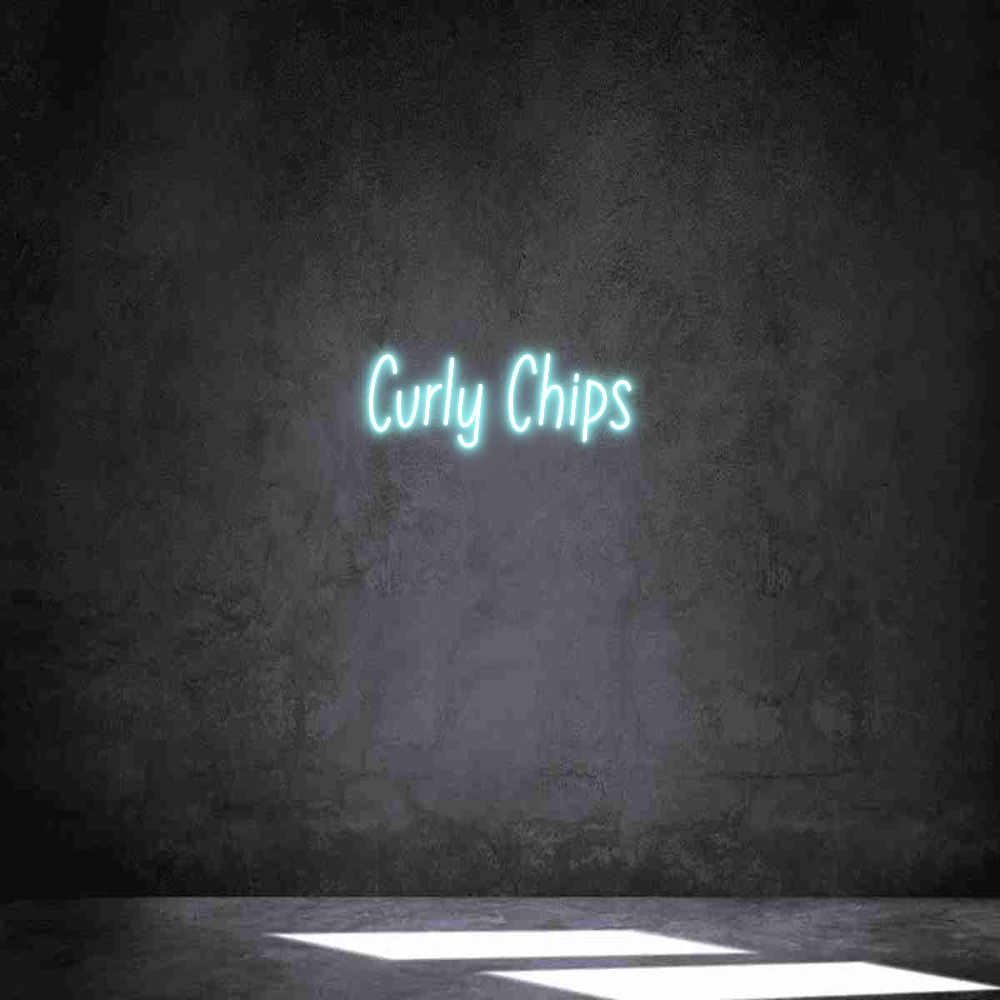 Individuelles Neon: Curly Chips