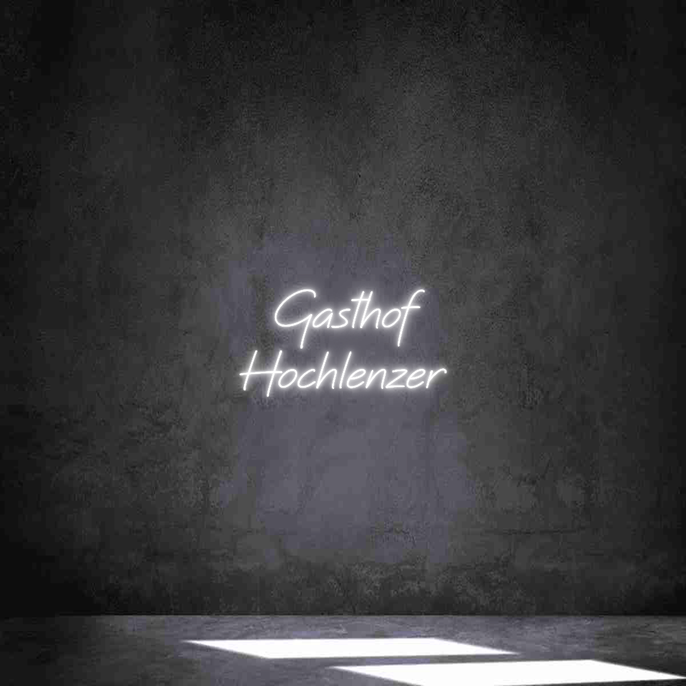 Individuelles Neon: Gasthof
Hoch...