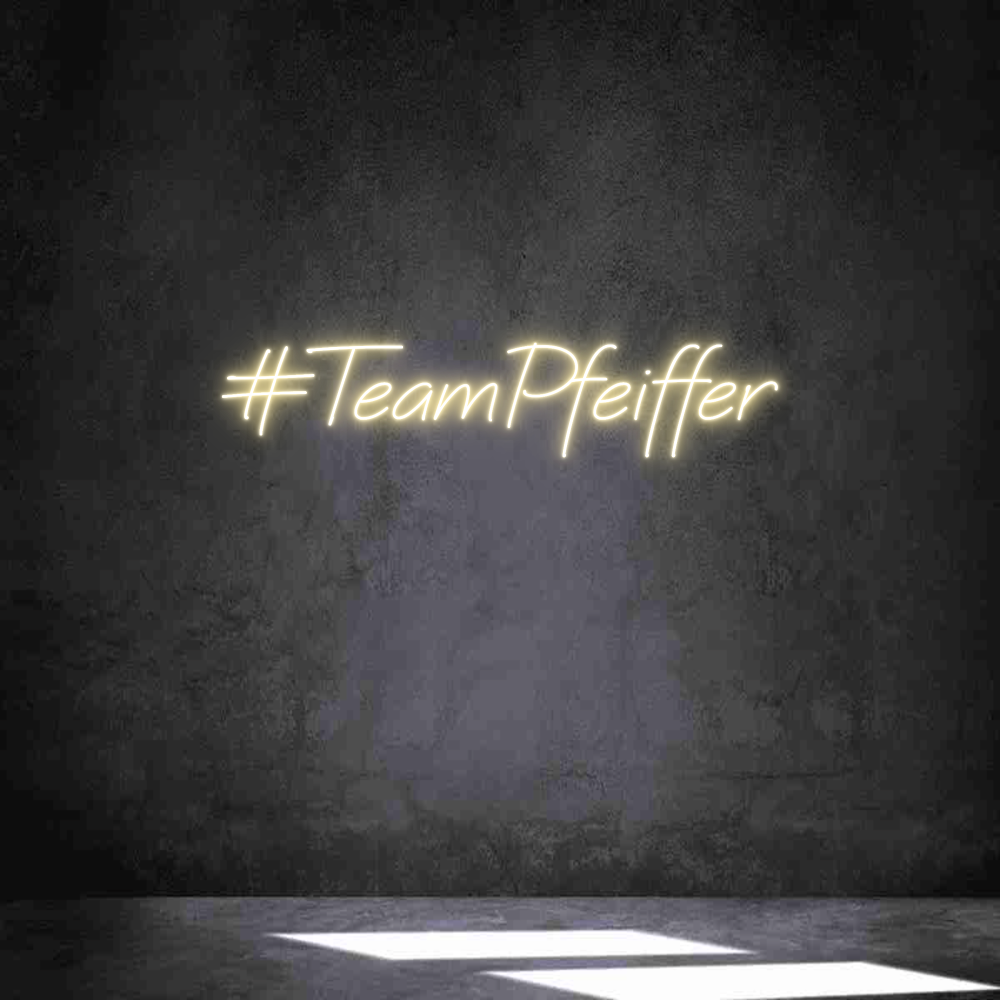 Individuelles Neon: #TeamPfeiffer