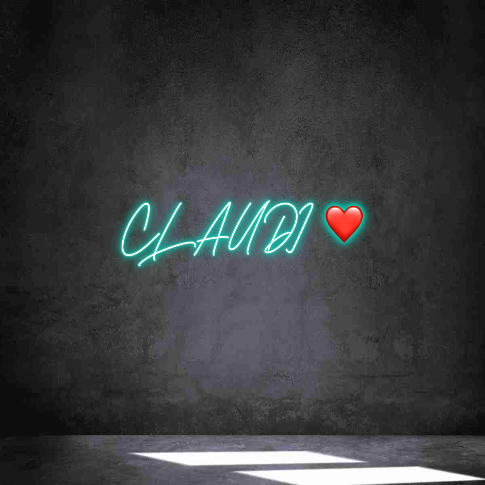 Individuelles Neon: CLAUDI ❤️