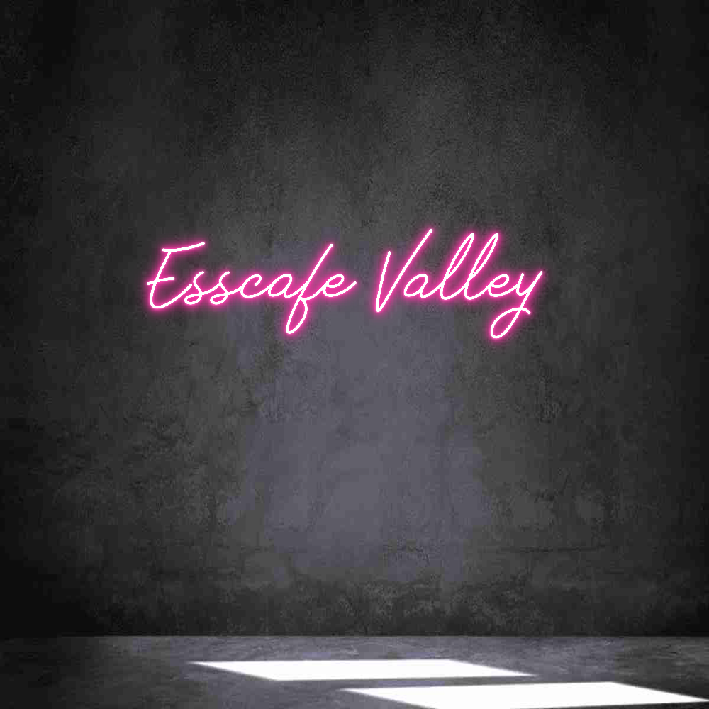 Individuelles Neon: Esscafe Valley