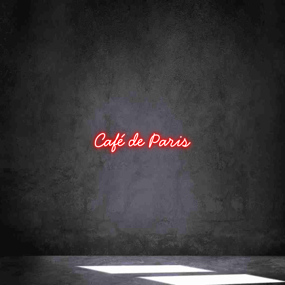 Individuelles Neon: Café de Paris