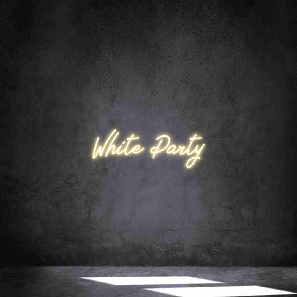 Individuelles Neon: White Party