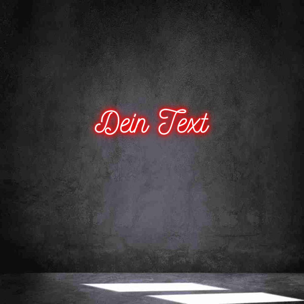 Individuelles Neon: Dein Text