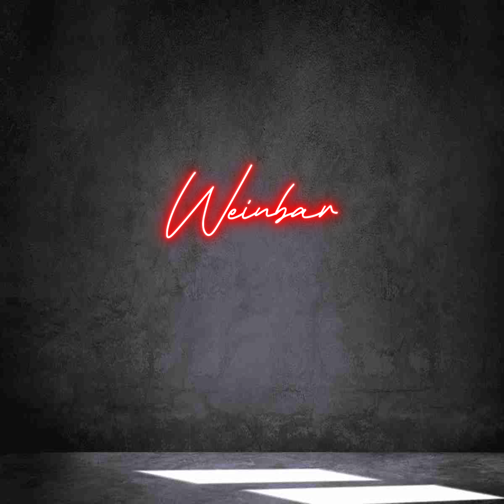 Individuelles Neon: Weinbar