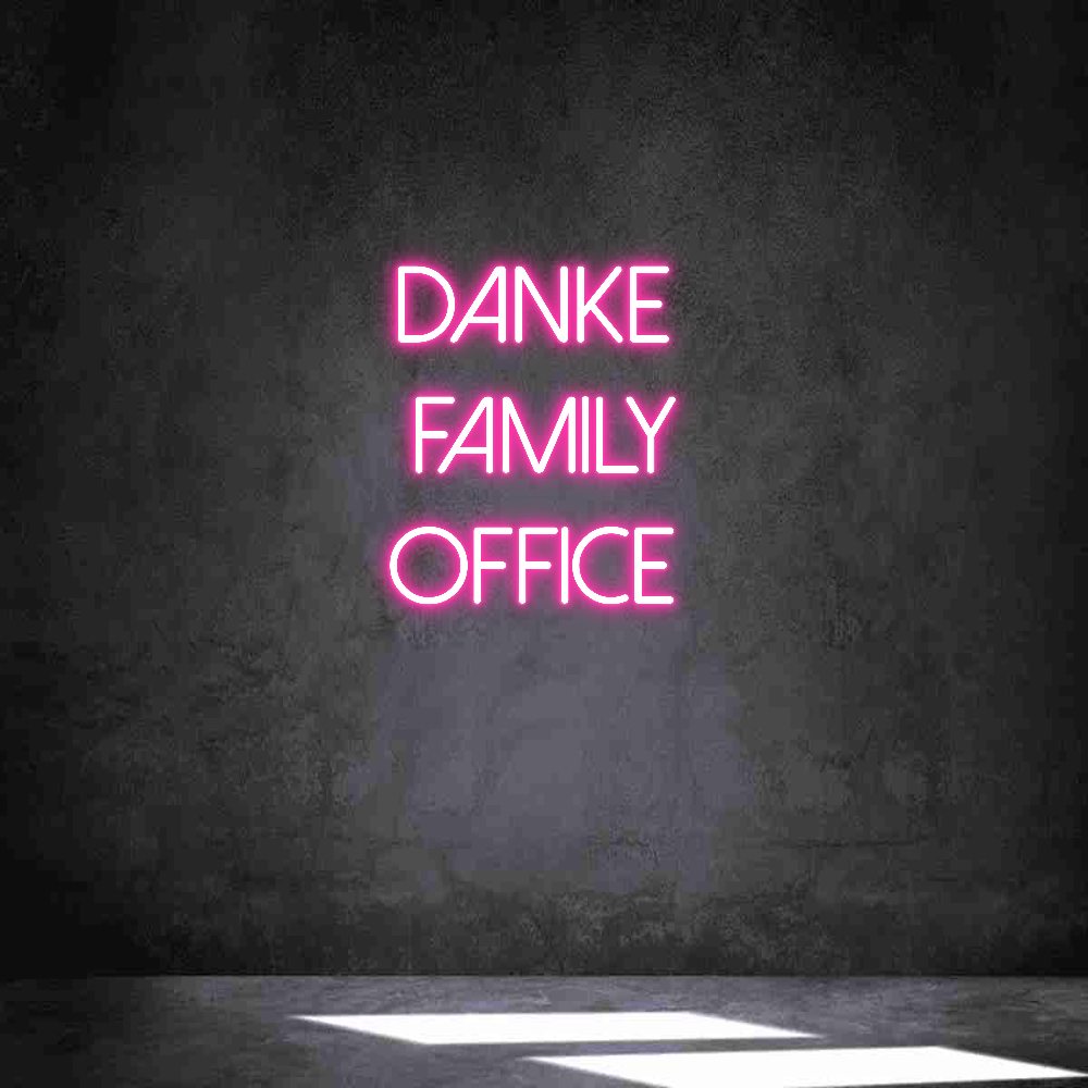 Individuelles Neon: DANKE
Famil...