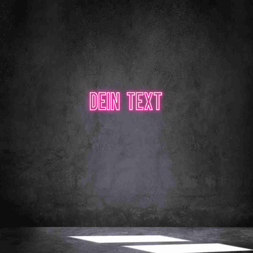 Individuelles Neon: Dein Text