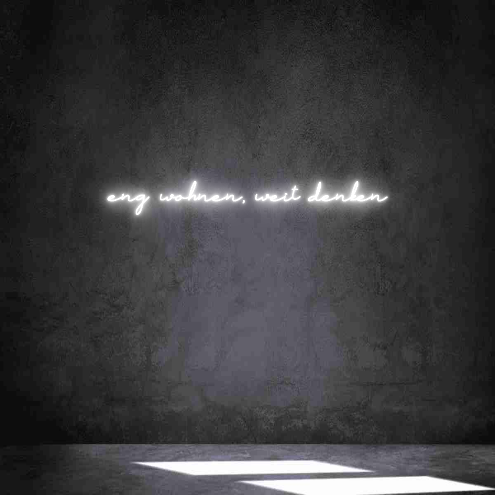 Individuelles Neon: eng wohnen, w...