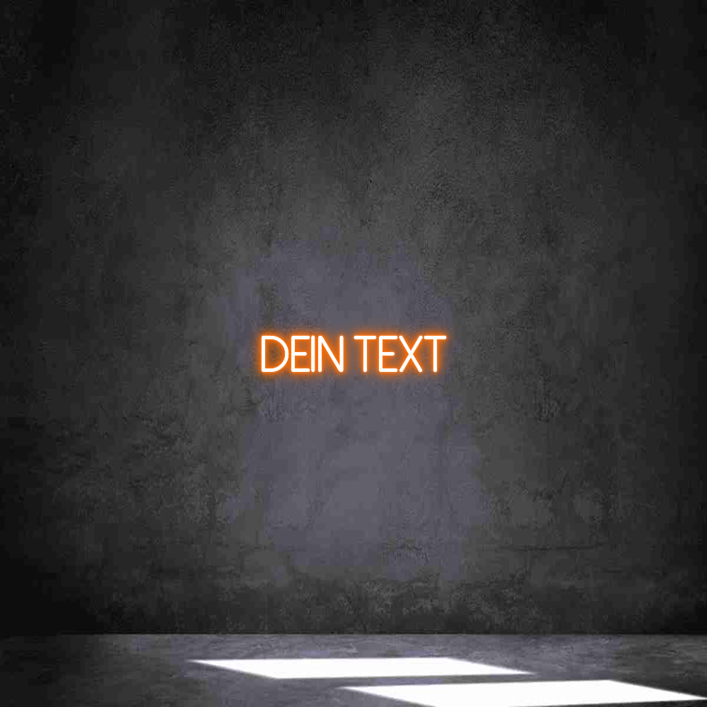 Individuelles Neon: Dein Text