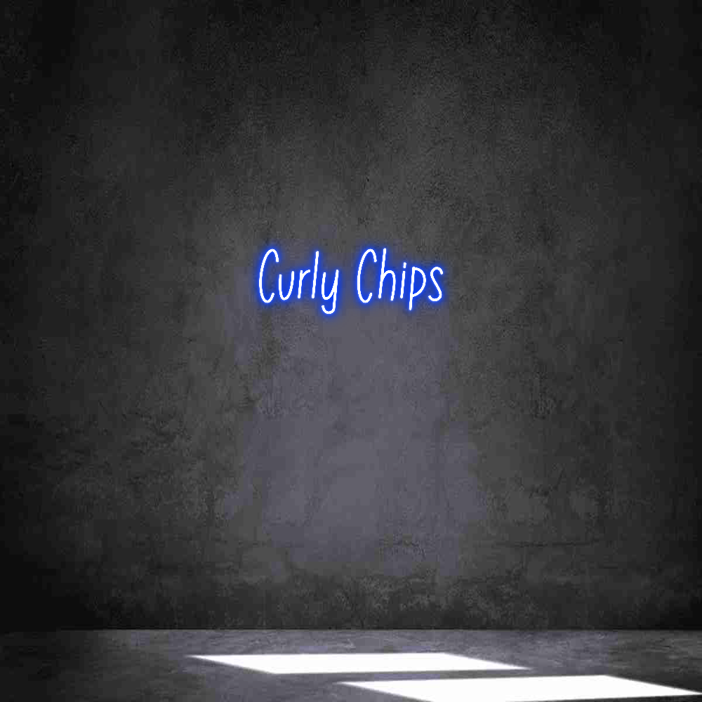 Individuelles Neon: Curly Chips