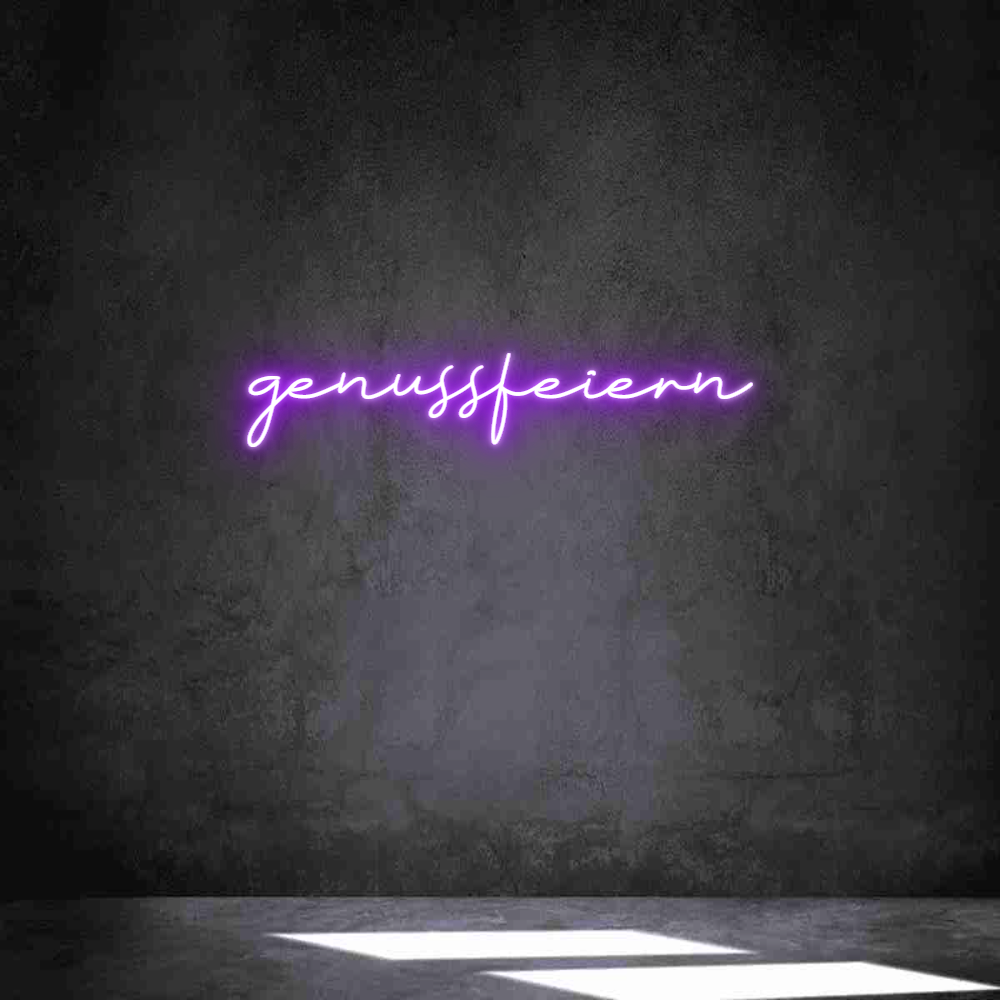 Individuelles Neon: #genussfeiern